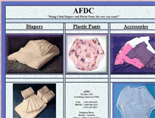 Tablet Screenshot of afdc-has-baby-youth-and-adult-cloth-diapers-plus-plastic-pants.com